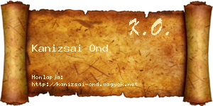 Kanizsai Ond névjegykártya